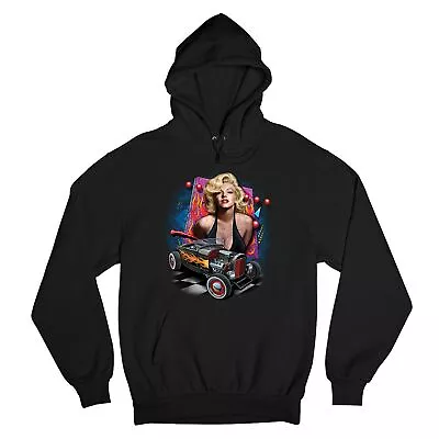 $35.16 • Buy Marilyn Monroe Hot Rod Sweatshirt Vintage Route 66 Drag Racing Hoodie