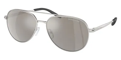Michael Kors Men's Highlands 60mm Matte Silver Sunglasses MK1142-10036G-60 • $44.99