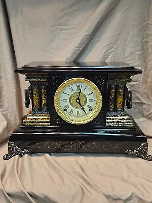 Restored Antique E. N. Welch Mantel Clock Circa 1890s Original Movement • $450