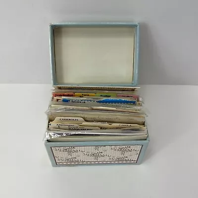 Recipe Box With 150+ Mixed Lot Of Handwritten Typed Cookbook Cards Clippings Vtg • $48.97