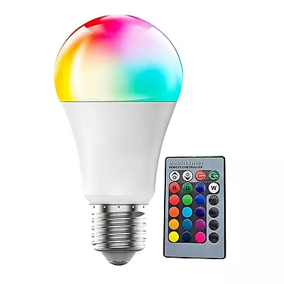 E27 RGB LED Light Bulb 16 Color Changing Magic RGBW Lamp Remote Control Colorful • $5.90