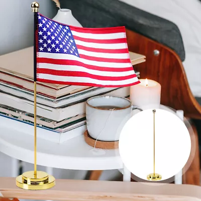 Mini Desk Flag Stand Telescopic Pole For Events And Decoration • $10.58