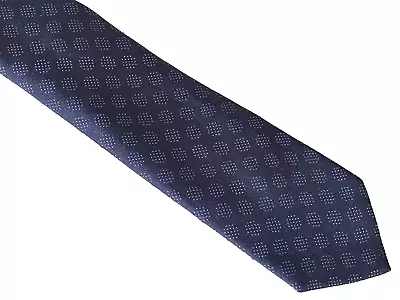 Ted Baker Navy Blue Toffee Micro Dots Print 100% Silk Woven Jacquard Tie • £14.99