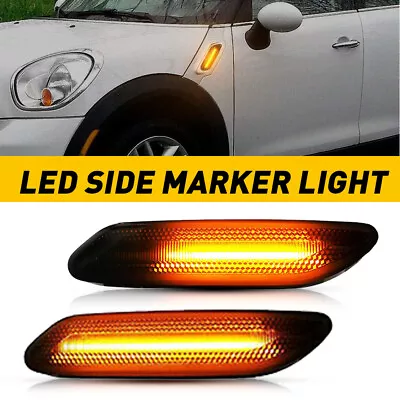 2PCS LED Full Front Amber Side Marker Lights Lamps For MINI Cooper R60 R61 11-16 • $20.99