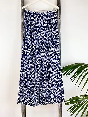 Tigerlily Blue Ikat Batik Printed Wide-Leg Pants - Size 14 - BNWT $199 • $50