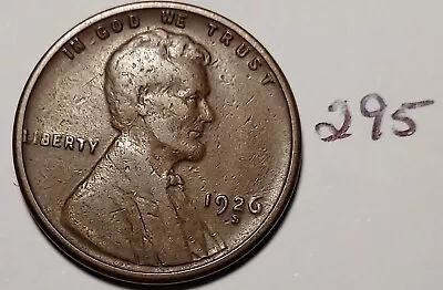 1926-S Lincoln Wheat Cent   #295 • $12