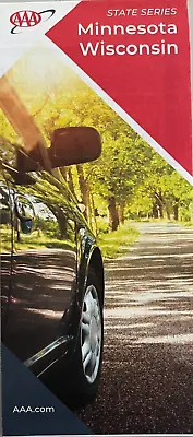New AAA MINNESOTA - WISCONSIN STATE ROAD MAP  Highway Tour  MN/WI   NEWEST 2022 • $7.99