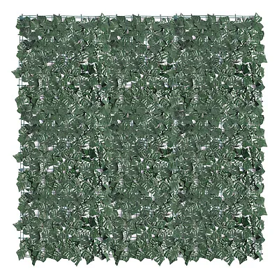 6M Roll Artificial Hedge Garden Fake Ivy Leaf Privacy Fence Screening Wall Panel • £32.99