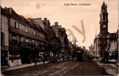 High Street Colchester Essex 1915 Real Photo Postcard • £7.99