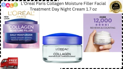 $14.99 • Buy L'Oreal Paris Collagen Moisture Filler Facial Treatment Day Night Cream 1.7 Oz