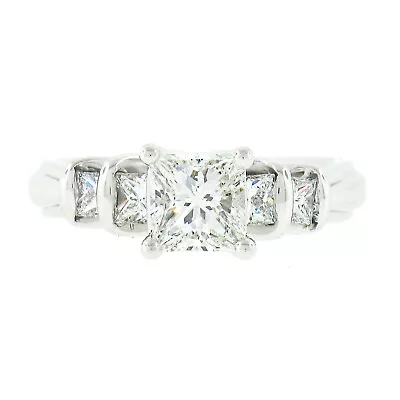 NEW Verragio Platinum GIA Princess Cut Diamond W/ Channel Sides Engagement Ring • $4796.80