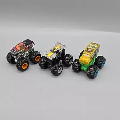Hot Wheels Monster Jam Minis Hound Hauler Max Psycho Delic Truck Mattel Lot Of 3 • $12.95