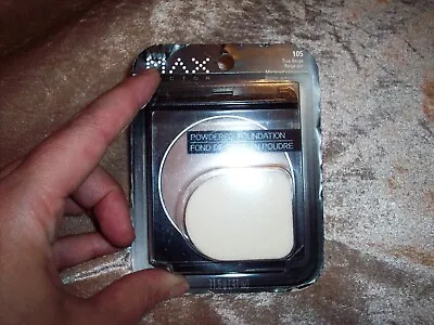 1 Max Factor True Beige POWDERED FOUNDATION!! #105 Mirrored Compact New Sealed • $42