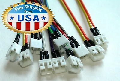 5 Mini Micro JST 2.0 PH 2-Pin MALE Connector Plug With 150mm Multi Color Cables • $6