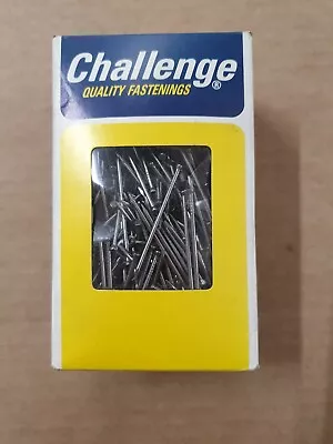 Challenge Bright Steel Panel Pins 13mm 30mm 40mm 50mm X 100g Bag • £2