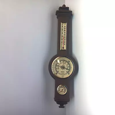 Vintage Springfield Banjo Wall Mount Weather Station Barometer Temp Humidity • $19.70