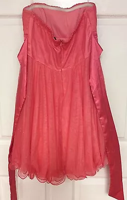 My Michelle Womens Dress Junior Size 11 Coral Fully Lined Sparkles 94 • $14.99