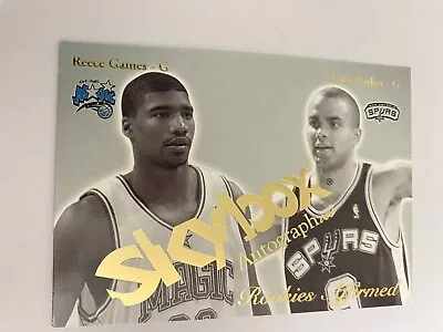 03-04 Skybox Autograhpics Rookies Affirmed Reece Gaines/Tony Parker • $2