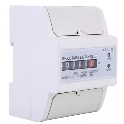 1 Phase 2 Wire Portable DIN Rail Electronic Energy KWh Meter 10(40)A • $28.55