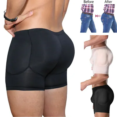 Men's Padded Enhancer Underwear Shapewear Butt Lifter Boxer Briefs Panty Shaper • $21.79