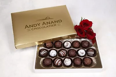 Andy Anand Rum Irish Cream & Kahlua Belgian 24 Pc Chocolate Truffles Gift Boxed • $49.84