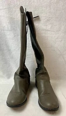 Bongo Trifecta Women's Taupe Extended Calf Riding Tall Boot Size 8M- Great Cond! • $18.13