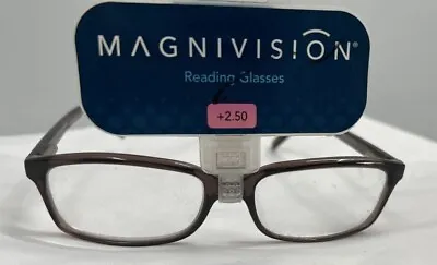 Foster Grant MAGNIVISION Brown Reading Glasses TP0408 Liam C MVG 2.50 • $22