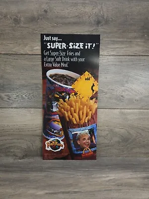 Vintage McDonald’s 1993 Flintstones Movie Display Sign Super Size It Roc Donalds • $29.99