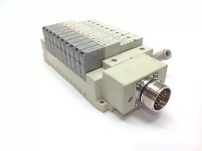 $189.99 • Buy SMC SS5V1-W10CD-10B-C6 Pneumatic Manifold Assembly Block With SV1100-5FU (10X) 