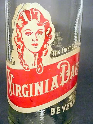 Vintage ACL SODA - VIRGINIA DARE Of NEW KENSINGTONPA - ACL SODA 32oz POP BOTTLE • $14.99