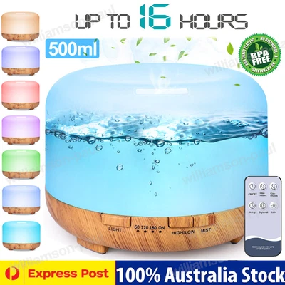 $26.99 • Buy Aroma Aromatherapy Diffuser LED Oil Ultrasonic Air Humidifier Purifier 500ML