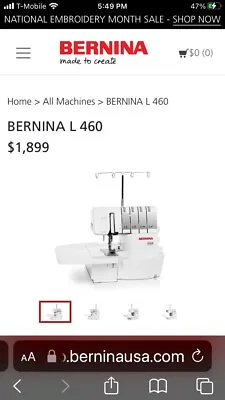 $1325 • Buy NEW IN BOX Bernina L460 Serger   Amazing Machine, Beautiful Stitches