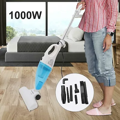 Upright 2 In1 Stick Powerful Vacuum Cleaner Handheld 1000W Corded Bagless Hoover • £23.49
