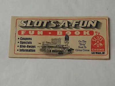 Vintage SLOTS OF FUN FUNBOOK Gambling Coupons Special & Give Aways Las Vegas • $10.95