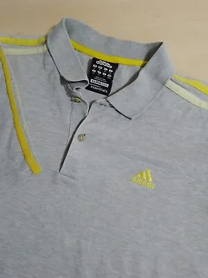 £7.99 • Buy Adidas Clima365 Grey Polo Shirt Mens Size Medium