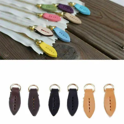 2pcs Replacement PU Leather Zip Puller Zipper Pulls Fastener Slider For Backpack • $6.92