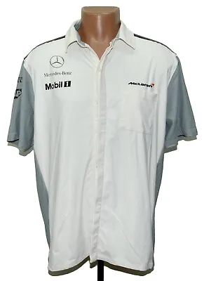 Formula 1 Mclaren Mercedes Shirt Jersey Button Era Size Xl Adult • $39.99