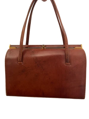 £30 • Buy Vintage Maclaren Norwick England Leather Clutch Bag Brown 