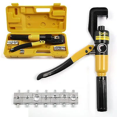 £84.79 • Buy 8T Hydraulic Crimper Tool Kit Tube Cable Wire Crimping Terminals Lugs Battery UK