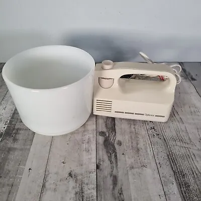 Vintage KENWOOD OPTIONS Hand-Held Mixer A385 With Glass Mixing Bowl - No Blades • £19.99