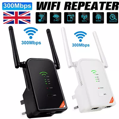 300Mbps Wifi Extender Wifi Range Repeater 2.4Ghz Internet Signal Booster Router • £15.99