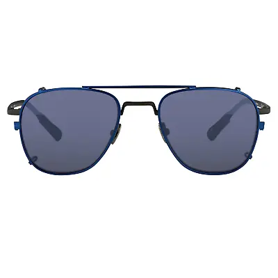 Kris Van Assche Sunglasses Rectangular Matte Black And Blue • £75.99