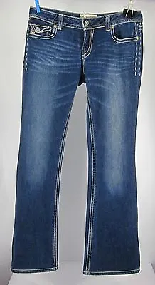 MEK  CHICAGO  5Pkt Low Rise Stretch Boot Cut Jeans W31 L34 Actual Buckle • $20.72