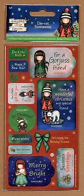 Santoro London Gorjuss Christmas Stickers 28 Die Cut Stocking Filler Scrap Book • £1.99