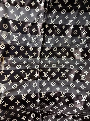 Louis Vuitton LV Monogram Pattern 100% Silk Scarf Shawl • $250