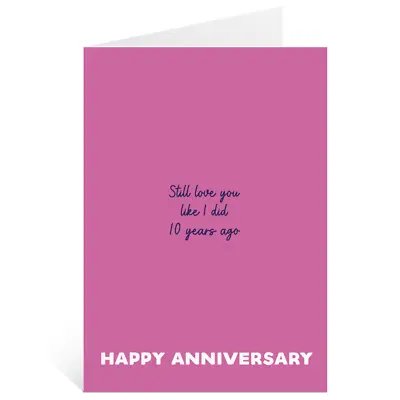 £1.49 • Buy 10th Milestone Anniversary 7 Greetings Card Poem Simple Basic