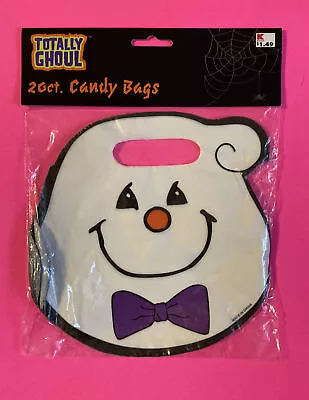 Vintage Halloween Favor Bags Totally Ghoul Ghost 20 Piece Plastic KMart • $7.99