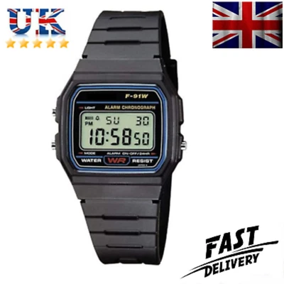 £3.99 • Buy Replacement Of Casio F91W Classic Digital RETRO Sports Alarm Stopwatch Watch NEW
