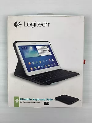 Logitech Ultrathin Keyboard Folio - For Samsung Galaxy Tab 3 10.1 Black New • $34.97