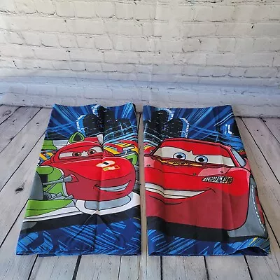 Set Of 2 Disney Pixar's Cars 2 ~ 2 Sided Pillowcases Lightning McQueen 30x20 • $14.99